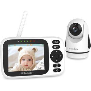 Baby Monitor with 3.2'' IPS Screen-Baby Camera Monitor with Remote Pan-Tilt-Zoom